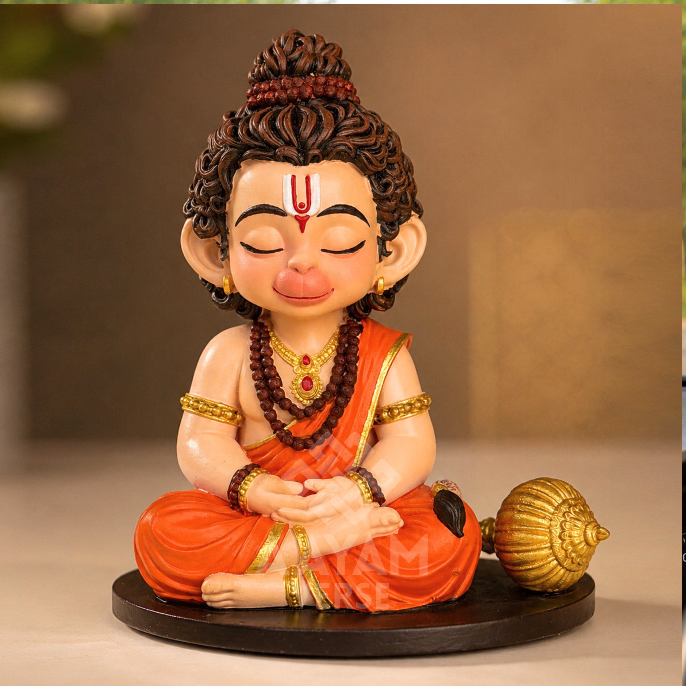 Balveer Hanuman Ji – Balroop Blessings 3.5 Inch Premium UV Resin Car Dashboard Idol