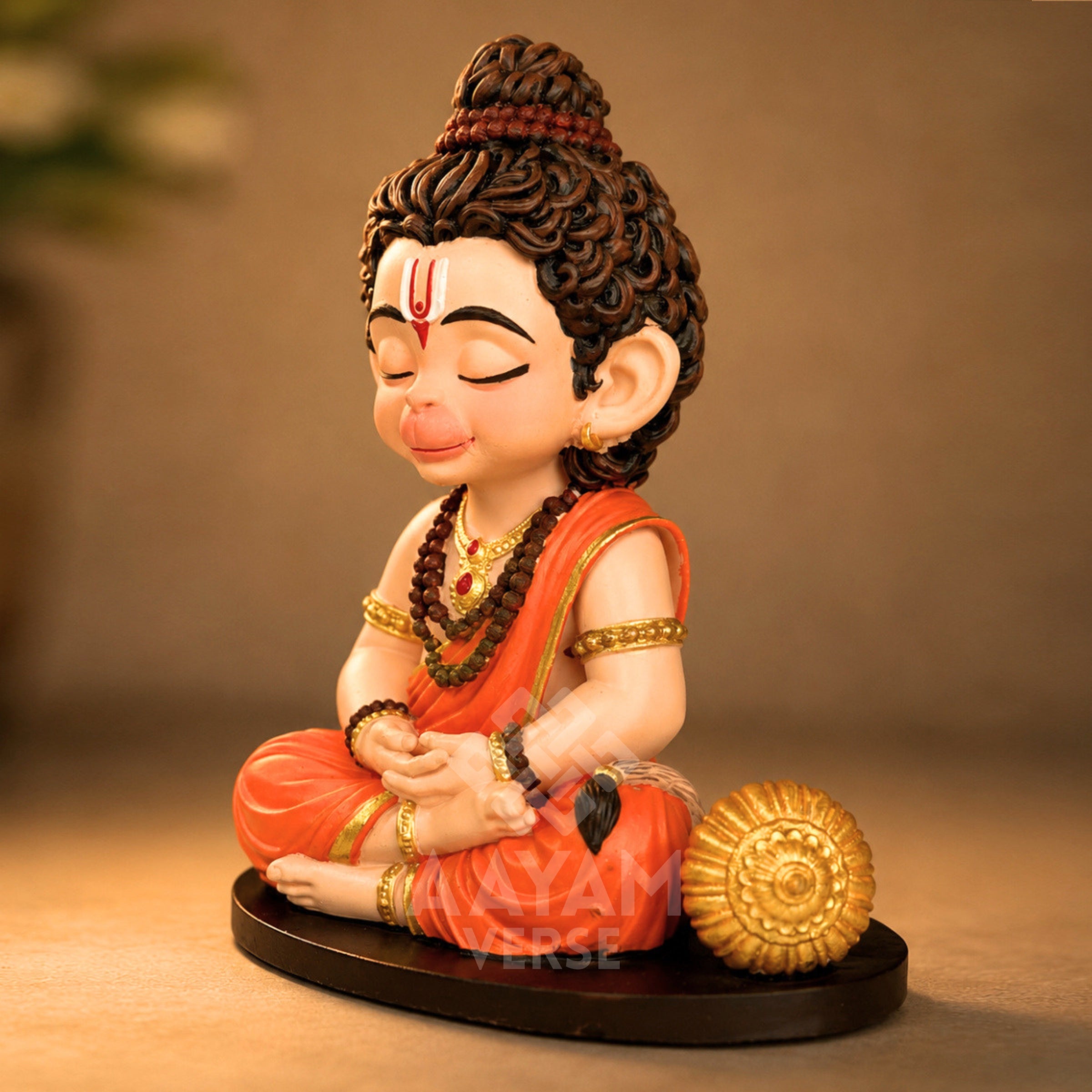 Balveer Hanuman Ji – Balroop Blessings 3.5 Inch Premium UV Resin Car Dashboard Idol