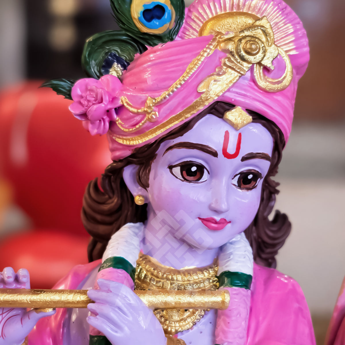 Premium Hand-Painted Radha Krishna Idol