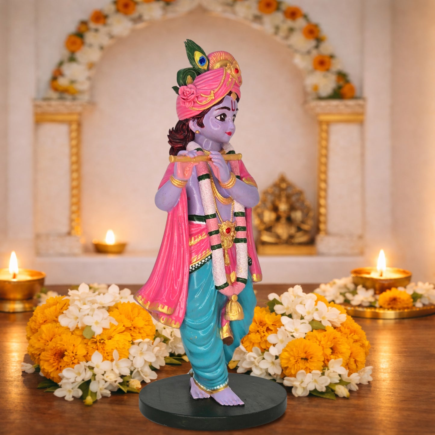 Murli Manohar Krishna – 6 Inch Hand Painted Murti