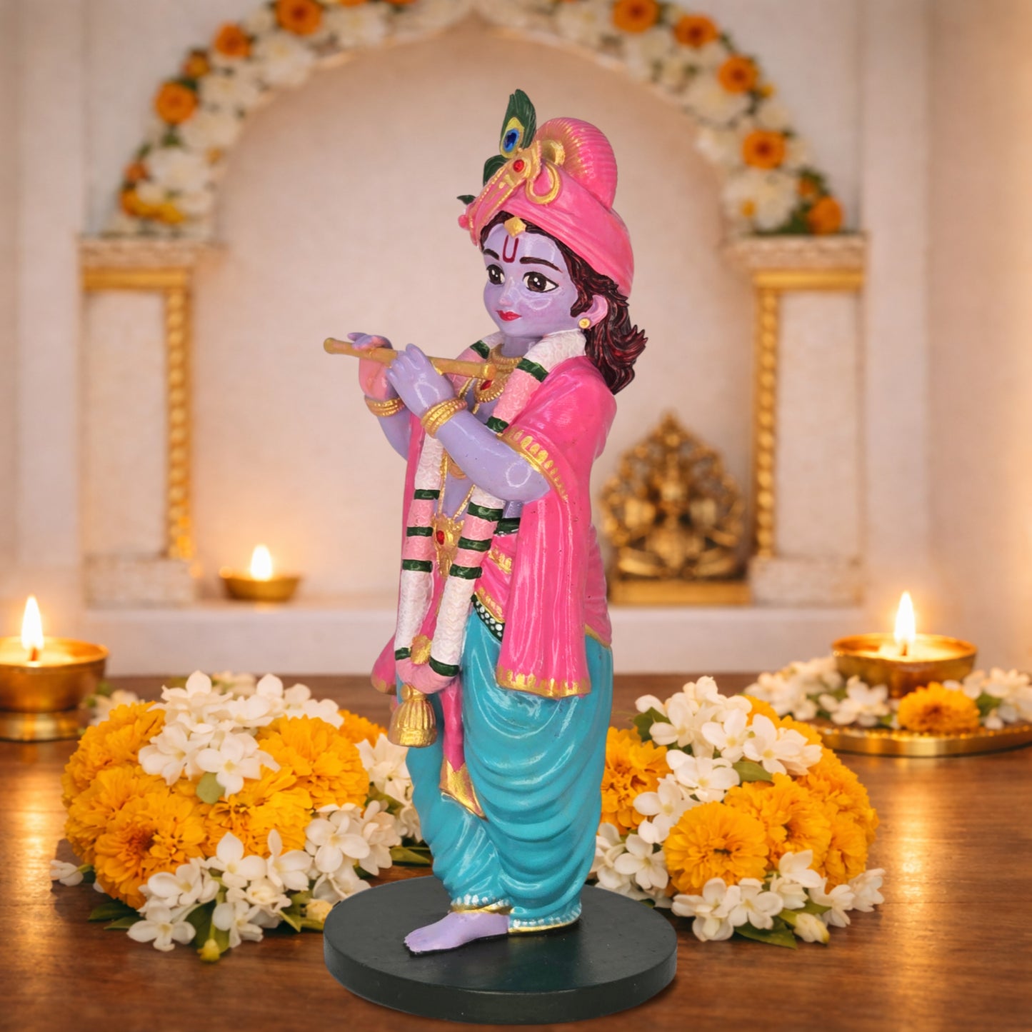 Murli Manohar Krishna – 6 Inch Hand Painted Murti
