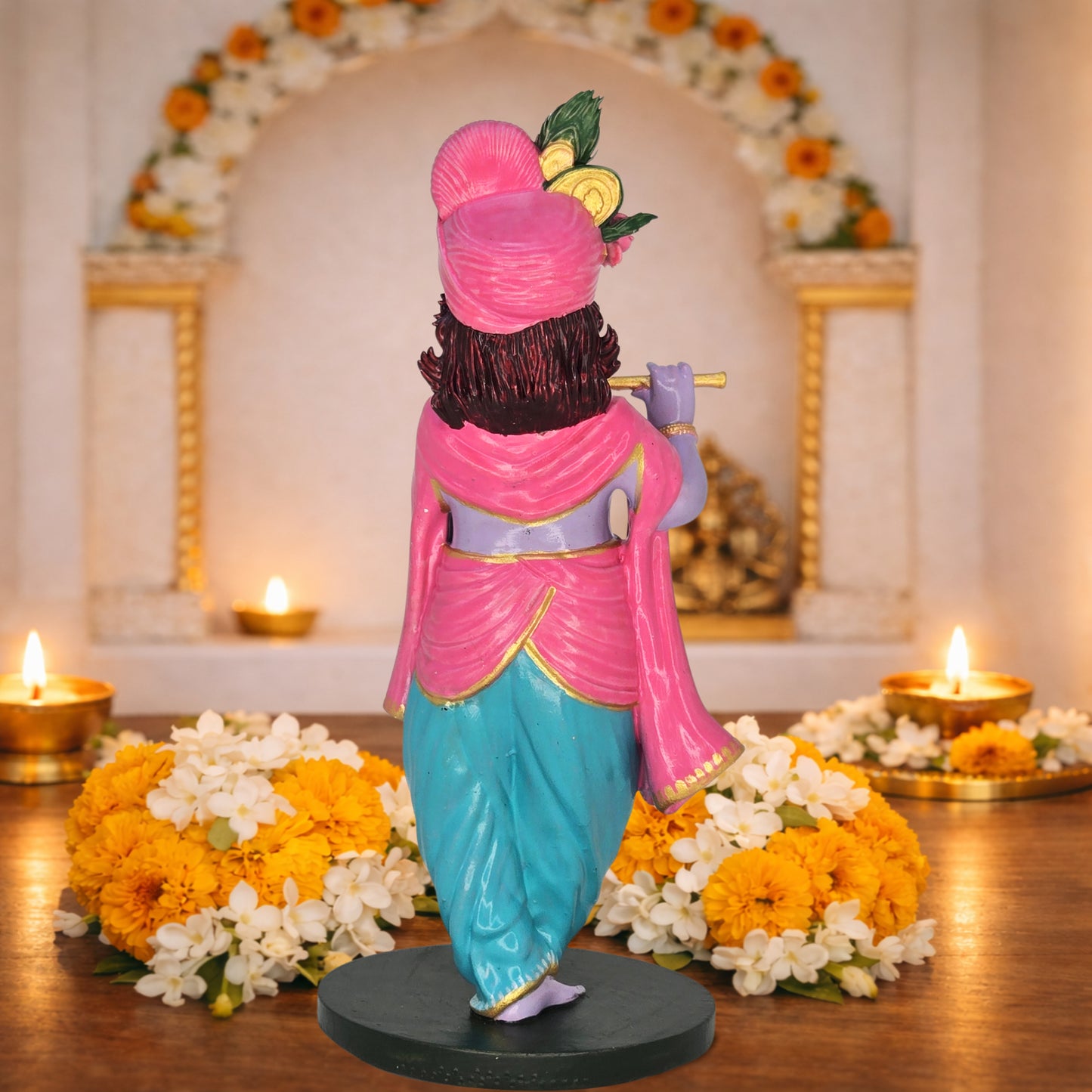 Murli Manohar Krishna – 6 Inch Hand Painted Murti