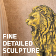 Rising Roar Ashok Stambh – 8 Inch Antique Gold Lion | Symbol of New India Strength & Pride