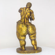 Shaping The Self Sculpture 8 Inch | Motivational Art Statue | Antique Gold Finish PLA+ Decor Showpiece for Office Desk, Study Table & Home Decor