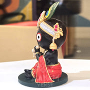 Bal Jagannath Murti for Car Dashboard – 3.5 Inch Resin Idol | Shubh Yatra Blessing | Hand-Painted Mini Jagannath Ji Statue for Car, Home & Gift