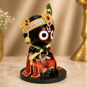 Bal Jagannath Murti for Car Dashboard – 3.5 Inch Resin Idol | Shubh Yatra Blessing | Hand-Painted Mini Jagannath Ji Statue for Car, Home & Gift
