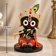Bal Jagannath Murti for Car Dashboard – 3.5 Inch Resin Idol | Shubh Yatra Blessing | Hand-Painted Mini Jagannath Ji Statue for Car, Home & Gift
