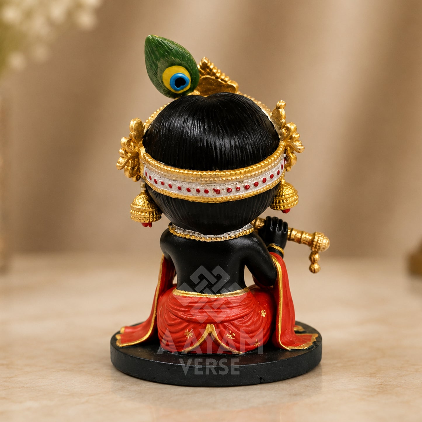 Bal Jagannath Murti for Car Dashboard – 3.5 Inch Resin Idol | Shubh Yatra Blessing | Hand-Painted Mini Jagannath Ji Statue for Car, Home & Gift