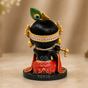 Bal Jagannath Murti for Car Dashboard – 3.5 Inch Resin Idol | Shubh Yatra Blessing | Hand-Painted Mini Jagannath Ji Statue for Car, Home & Gift