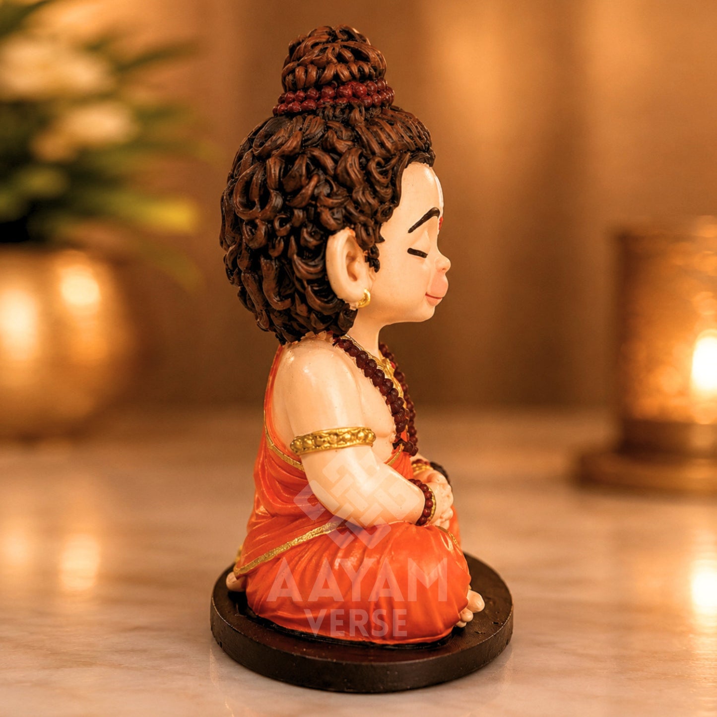 Balveer Hanuman Ji – Balroop Blessings 3.5 Inch Premium UV Resin Car Dashboard Idol