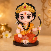 AayamVerse Ayodhya Nandan Ram Ji Murti for Car Dashboard | 3.5 Inch Premium Resin Idol | Balroop Ram Statue with Bow | Hand-Painted Hindu God Murti for Home Decor, Office Desk, Temple & Gifting