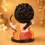 AayamVerse Ayodhya Nandan Ram Ji Murti for Car Dashboard | 3.5 Inch Premium Resin Idol | Balroop Ram Statue with Bow | Hand-Painted Hindu God Murti for Home Decor, Office Desk, Temple & Gifting