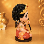AayamVerse Ayodhya Nandan Ram Ji Murti for Car Dashboard | 3.5 Inch Premium Resin Idol | Balroop Ram Statue with Bow | Hand-Painted Hindu God Murti for Home Decor, Office Desk, Temple & Gifting