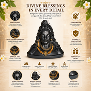 AAYAMVERSE Adiyogi Shiv Ji Idol – 3.5 Inch Premium Hand-Painted Resin Car Dashboard Murti | Mahadev Bust Statue for Home, Office & Pooja Room