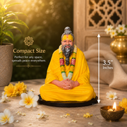 AAYAMVERSE Premanand Maharaj Ji Resin Idol-3.5 Inch | Hand-Painted Spiritual Idol for Car Dashboard, Home Temple & Office Decor