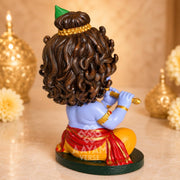 Balroop Blessings Natkhat Krishna Murti-Premium Hand-Painted UV Resin Murti 3.5 Inches