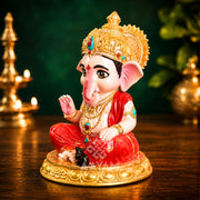 Sumukha Ganesh – 3.5 Inch Hand-Painted Idol