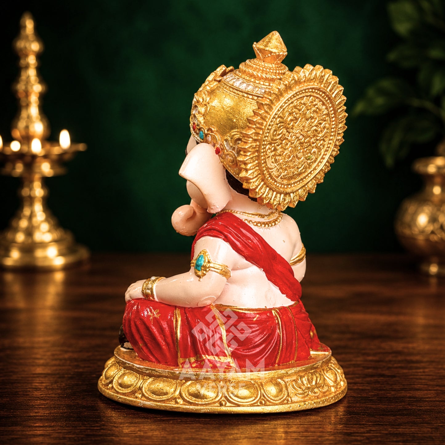 Sumukha Ganesh – 3.5 Inch Hand-Painted Idol