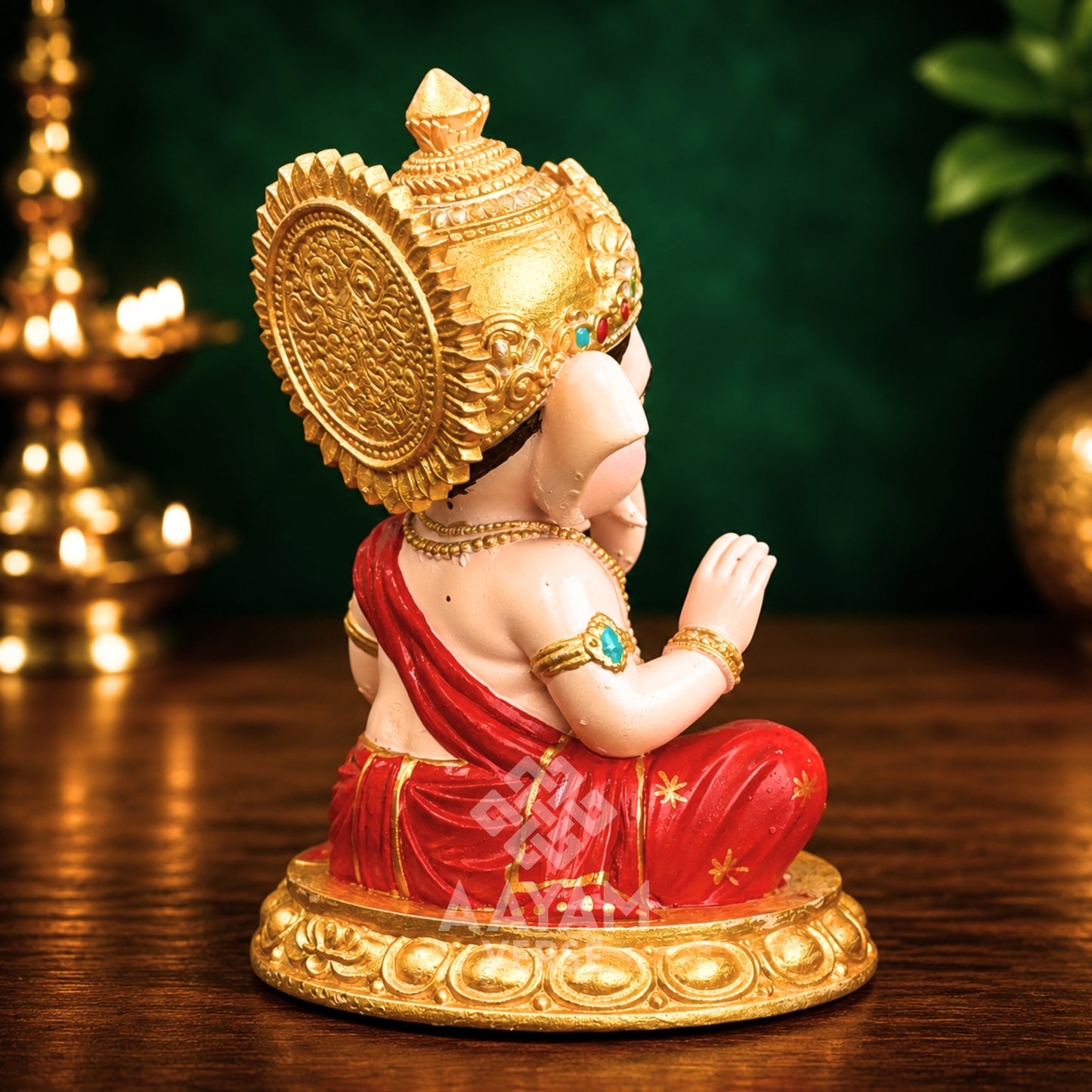 Sumukha Ganesh – 3.5 Inch Hand-Painted Idol