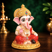 Sumukha Ganesh – 3.5 Inch Hand-Painted Idol