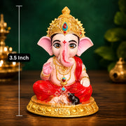 Sumukha Ganesh – 3.5 Inch Hand-Painted Idol